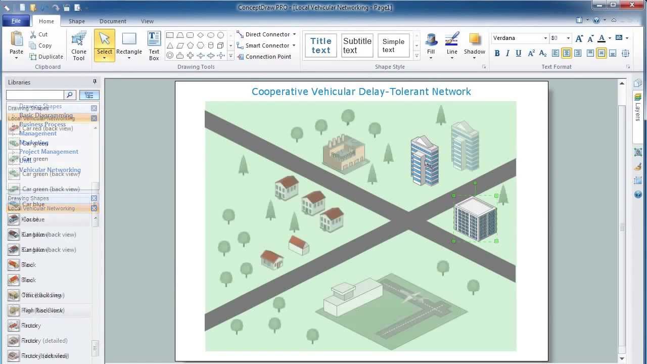 How to Create Local Vehicular Network Concept Diagram with ConceptDraw DIAGRAM