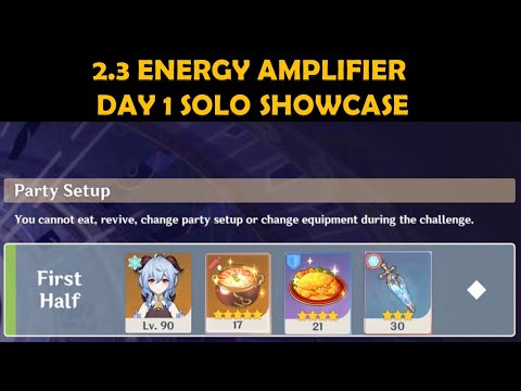Ganyu - 2.3 Energy Amplifier Domain 1 Solo Clear Showcase (8000 Points)