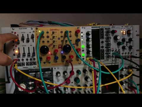 First test patch with Mutable Instruments Elements + Peaks + Endorphin.es Furthrrrr Generator