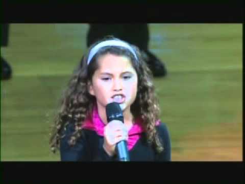 Amazing Kid Singer Performs National Anthem at NBA Game
