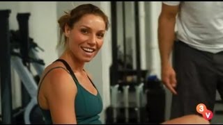 Lauren on the CrossFit Rowing Machine