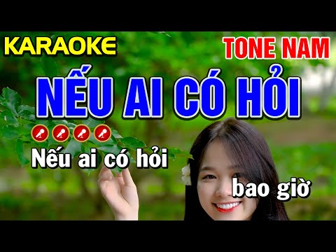 ✔ NẾU AI CÓ HỎI Karaoke Nhạc Sống Tone Nam ( CỰC KỲ HAY ) - Tình Trần Organ