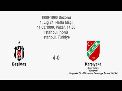 Beşiktaş 4-0 Karşıyaka 11.03.1990 - 1989-1990 Turkish 1st League Matchday 24