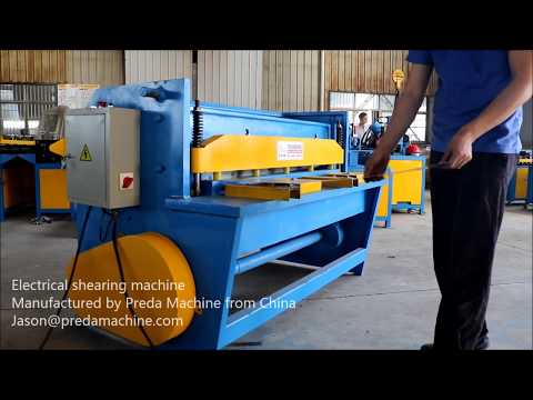 Electrical shearing machine for sheet metal