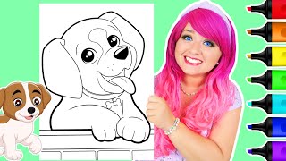 Coloring a Puppy Dog Cute Animals & Pets Coloring Page | Ohuhu Art Markers