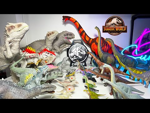 Brachiosaurus vs Indominus Rex Toys Collection! Jurassic World Camp Cretaceous Dinosaurs Toys Battle