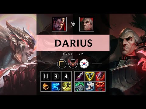 Darius Top vs Swain: Triple Kill, Godlike - KR Grandmaster Patch 25.S1.1