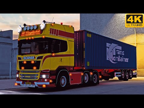 [G29] ETS2 (4K 60FPS) | SCANIA R580 V8 (open pipe) | MADRID 🇪🇸 - BADAJOZ 🇪🇸