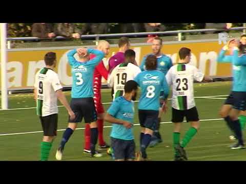 Ook in twee keer gaat de penalty van Scheveningen tegen ASWH er niet in. Beeld: Omroep West