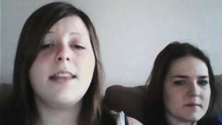 Crystal and Lydia singing silent night!