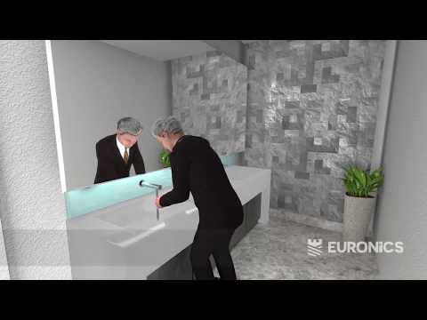 Bpd behind mirror soap dispenser