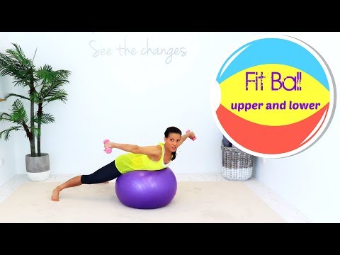 Exercise Ball Stability Ball Workout - BARLATES BODY BLITZ Fit Ball Upper and Lower