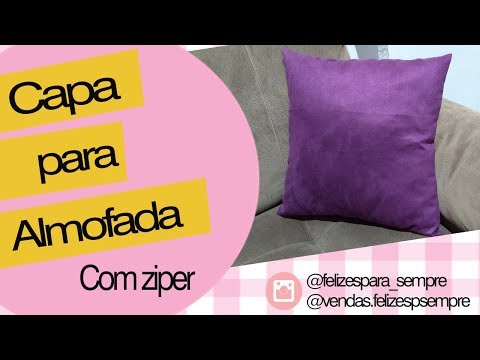 Capa para Almofada com Zíper Embutido #COSTURECOMIGO