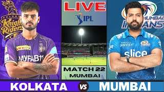 Live: MI Vs KKR, Match 22, Mumbai | IPL Live Scores & Commentary | IPL LIVE 2023 | 2nd Inning