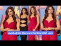Ayesha Khan Glamorous Red Gown Look KIS KISKO PYAAR KAROON 2 Trailer Launch