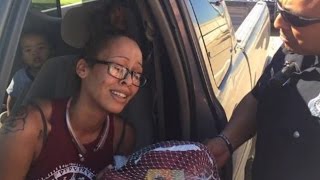 Mom Struggling To Afford Groceries Cries When Cop Gives Turkey Instead of Ticket