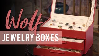 Mocha Brown WOLF Medium Ring Box with Window and LusterLoc (TM) in Related Video Thumbnail