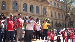 João Zafalão, da CSP-Conlutas, no 30 de agosto em São Paulo