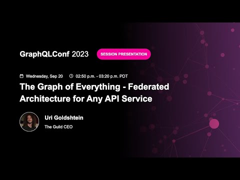 The Graph of Everything - Federated Architecture for Any API Service - Uri Goldshtein, The Guild