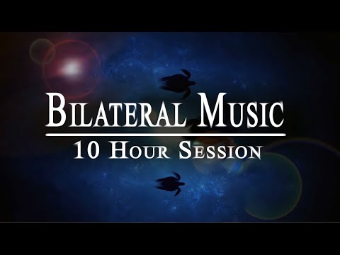 Under Gentle Waves 🌊🎧 10 HR Bilateral Music * Dark Screen * Relieve Anxiety, Stress, PTSD | Ethereal