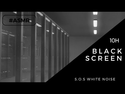 ⚫ ASMR Server Room 💻 [Black Screen]  White Noise 🎧 Data Center Fan Sounds for Sleep