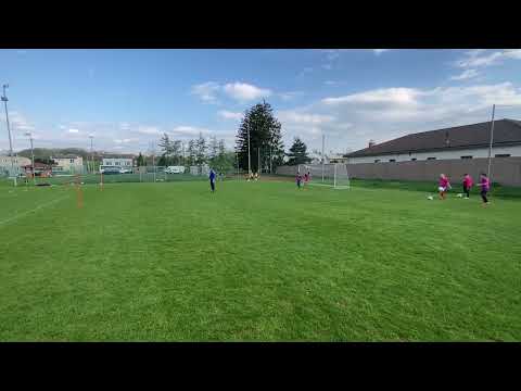 Herní cvičení 1. typu - Střelba po přihrávce a obejití obránce | Starší přípravka FK Velká Bystřice