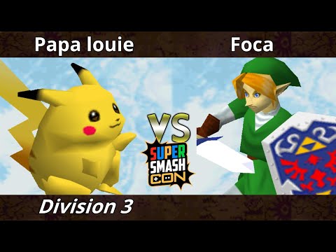 SSC 2022 Division 3 - Papa Louie (Pikachu) Vs. Foca (Link, Pikachu) SSB64 Smash Bros Tournament