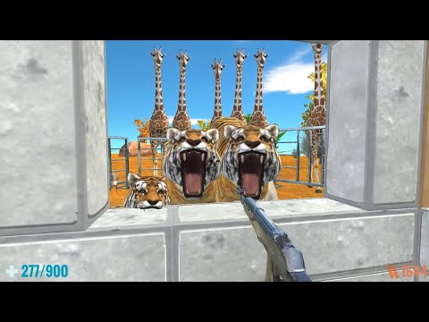 Psycho Animals Attack my Safari Camp. Animal Revolt Battle Simulator