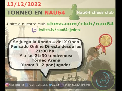 Torneo Arena y Analisis de la Ronda 4 del X Torneo Pensado Online de nau64