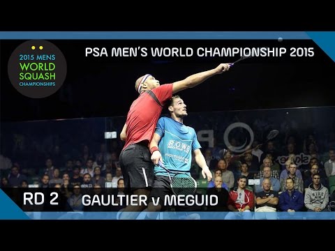 Squash: 2015 PSA Men's World Championship Rd 2 Highlights: Gaultier v Meguid