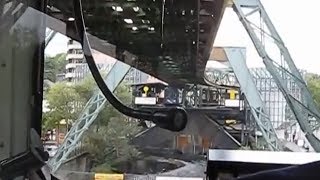 preview picture of video 'Germany: Wuppertal Schwebebahn onboard arriving at Oberbarmen station'