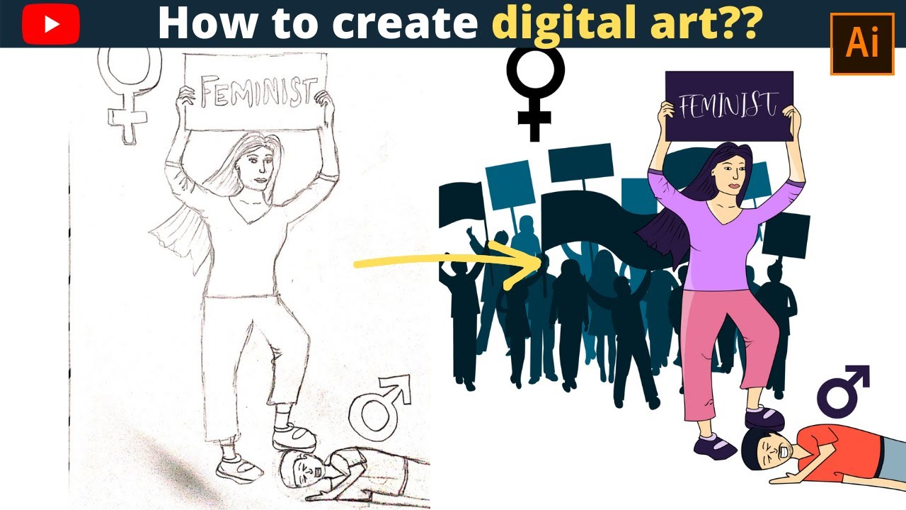 How to create Digital art||women empowerment poster tutorial||