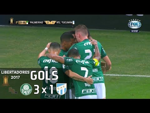 Gols - Palmeiras 3 x 1 Atlético Tucumán (ARG) - Libertadores 2017