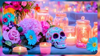 Day of the Dead: Event 01 #skull #flowers #candle