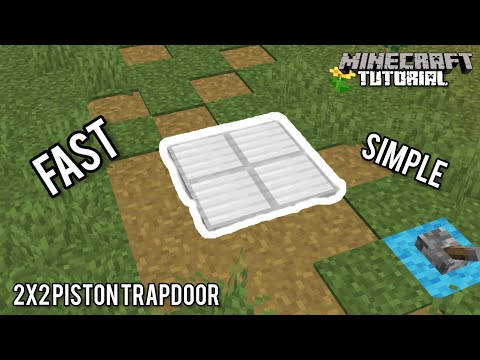 Flush 2x2 Piston Trapdoor | Minecraft 1.21 Redstone Tutorial