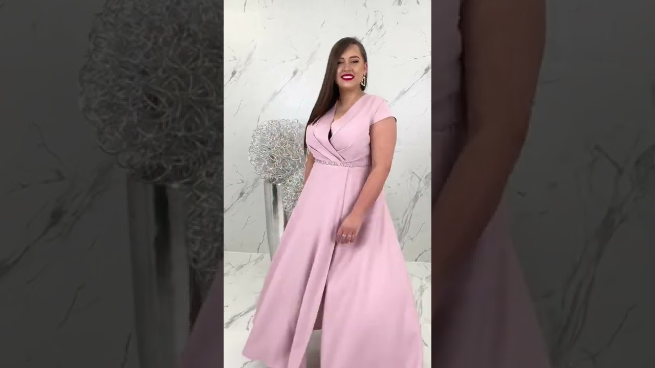 SORANA Sukienka Długa Maxi Plus Size Ślub Cywilny Poprawiny 2022 Moda Ślubna