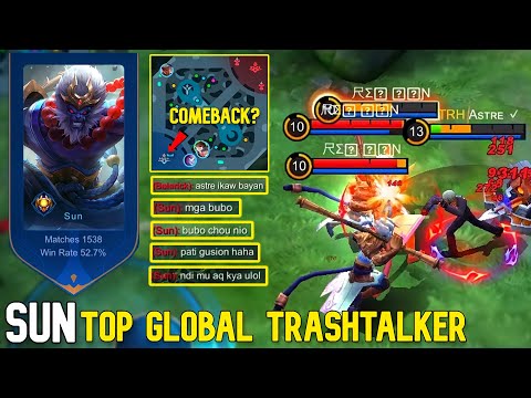 COMEBACK OR NOT?? | ASTRE vs TOP GLOBAL TRASHTALKER SUN! 🐵 | MLBB