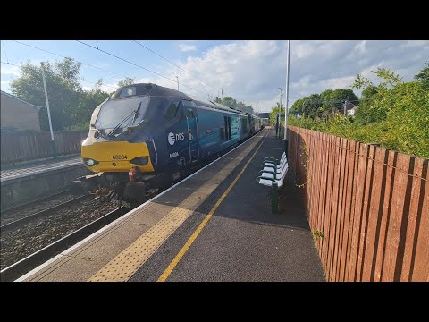 DRS 68004 and 68009 at Euxton Balshaw Lane on 6K73 7th June 2022