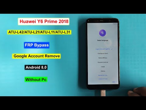 Huawei Y6 Prime 2018 FRP Unlock | Huawei  ATU L42/ATU L21/ATU L11 Frp Bypass Without Pc 2023
