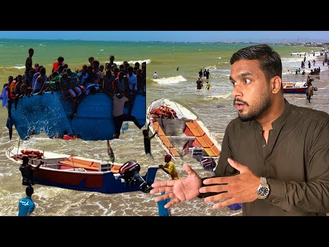 Hawksbay Beach Pe Ye Ship 🛥️ Control Se Bahar Ho Gaye #karachi #beach #hawksbay 😲