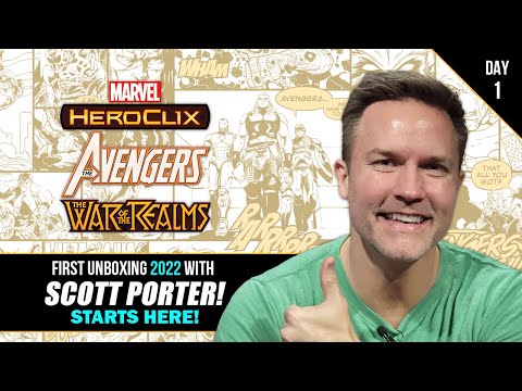 First Unboxing of 2022 with Scott Porter | Marvel HeroClix: Avengers War of the Realms Day 1