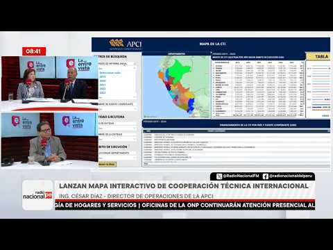 Radio Nacional: APCI presenta el primer Mapa Interactivo de la Cooperación, video de YouTube