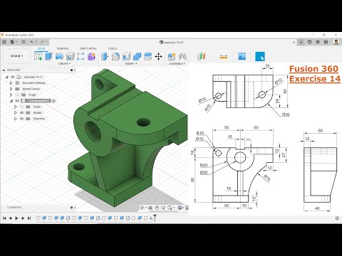 Autodesk Fusion 360 Tutorial for Beginner exercise 14