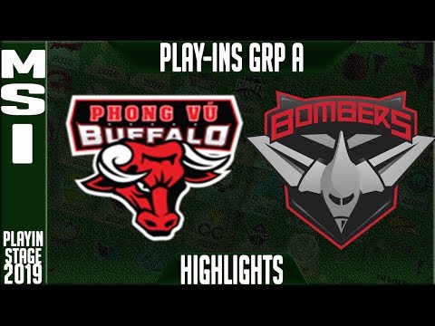 PVB vs BMR Highlights | MSI 2019 Play In Stage - Group A Day 1 | Phong vũ Buffalo vs Bombers