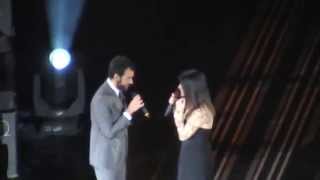 Taormina 18 maggio 2014: Laura Pausini e Marco Mengoni in Concerto.