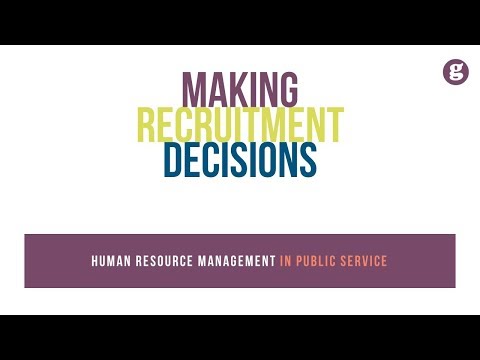 Making Recruitment Decisions