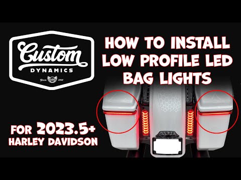 Install of Custom Dynamics Low Profile LED Saddlebag Lights for 2023.5+ Harley Davidson® Motorcycles