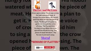 The Fox and the Crow|| Short Stories with Moral for Learning English|| #englishpractice #education