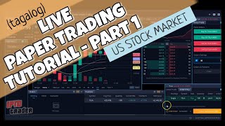 Live Paper Trading tutorial PART 1 during market hours | US stock market (tagalog) - WEBULL 2021