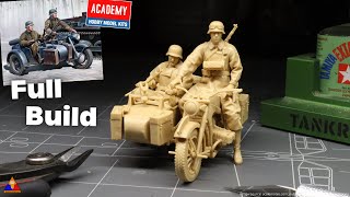 Academy Zündapp KS 750 German WWII Motorcycle | Full Step-by-Step Build